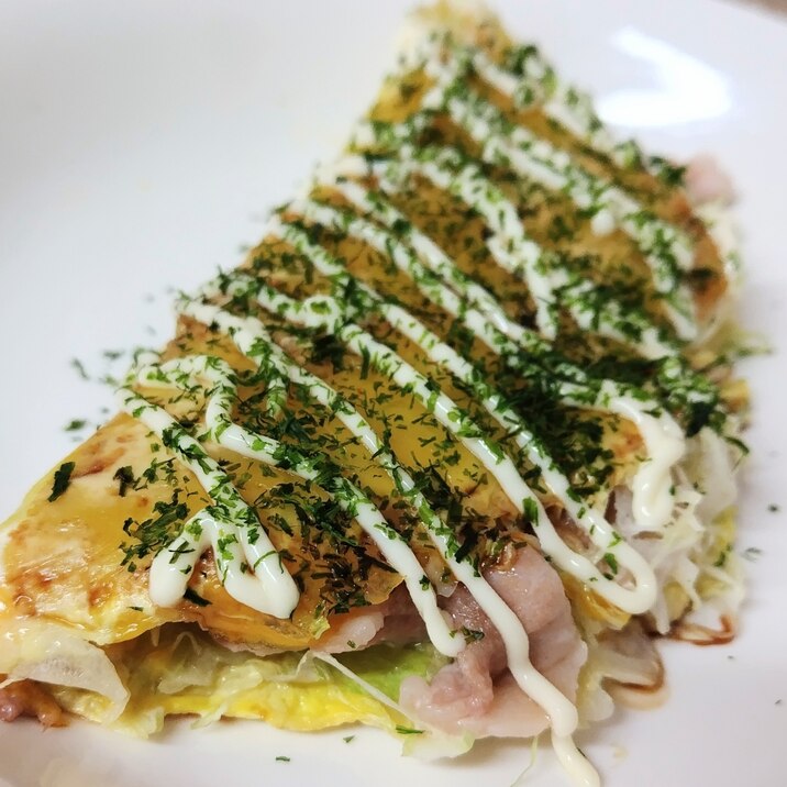 レンジでできる簡単ランチ❦チェダー入りとんぺい焼き